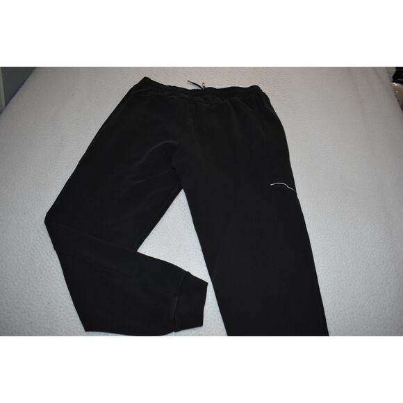 Puma Gym Sweatpants Joggers Workout Mens Size Large Pockets Tapered Black - Picture 6 of 7
